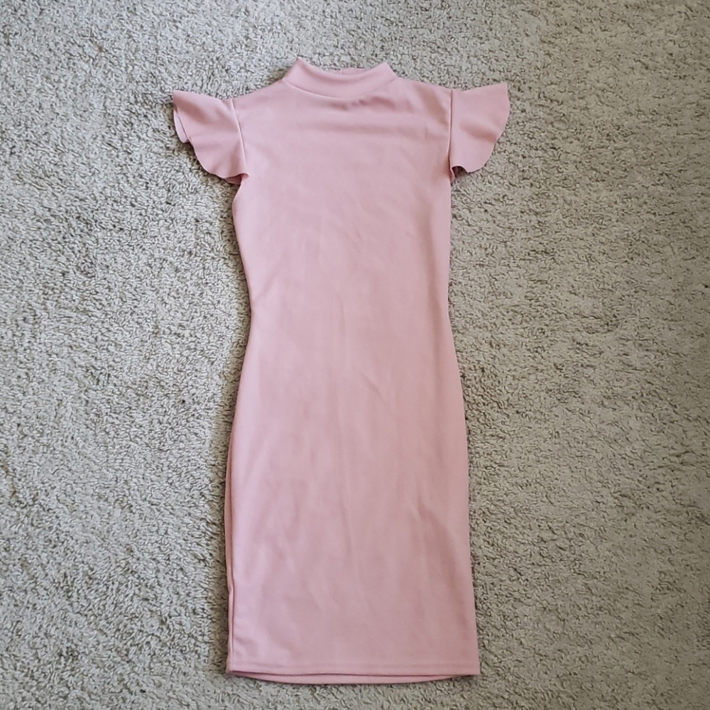 Light Pink Bodycon Dress - Petite Fit